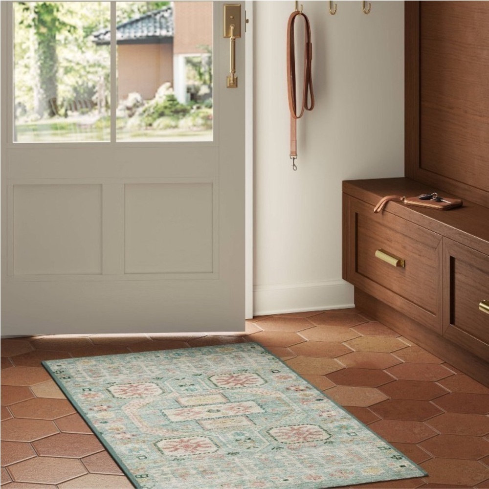 2'3"×3'9" Saltwash Accent Rug from Threshold™ Accent Rug Blue - Threshold NWT - Picture 2 of 4
